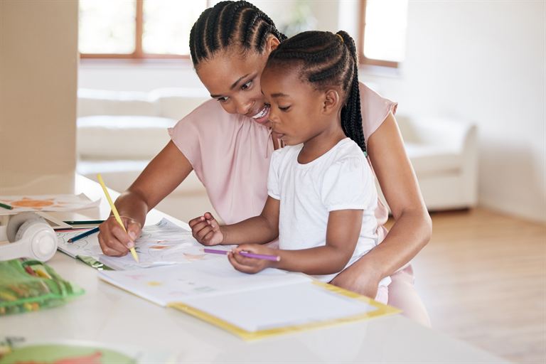 Parent and child learning together